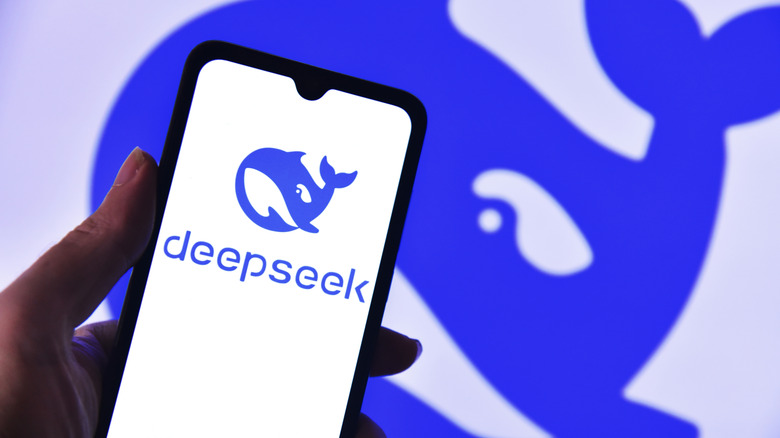 DeepSeek AI illustraed on a phone.