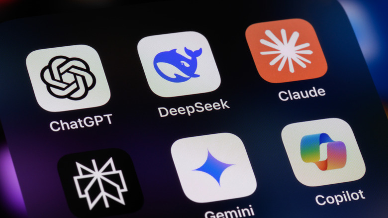 DeepSeek among other AI apps on a phone.