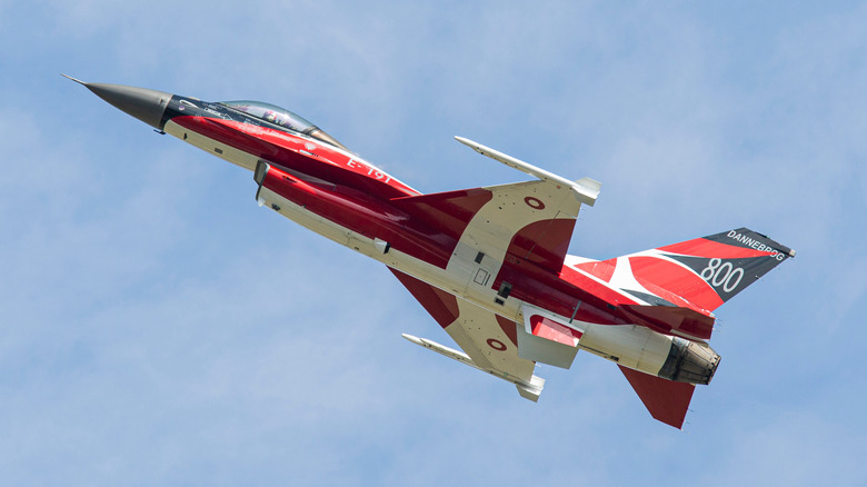 Royal Danish Air Force F-16 in flight