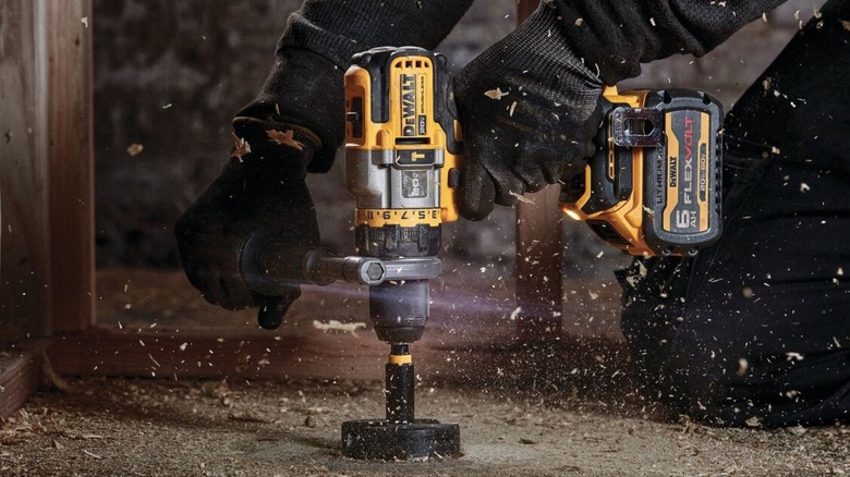 Person using DeWalt Flexvolt tool