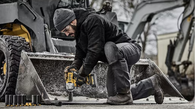 DeWalt 20V Max Impact Wrench in use