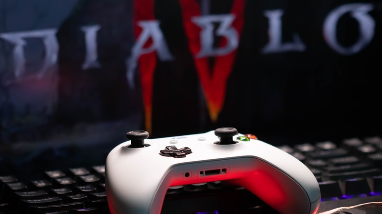 Diablo logo game controller