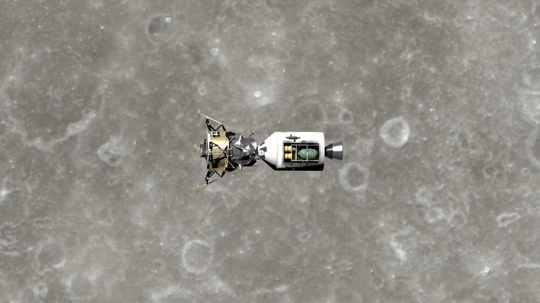 Apollo 13 orbiting the Moon