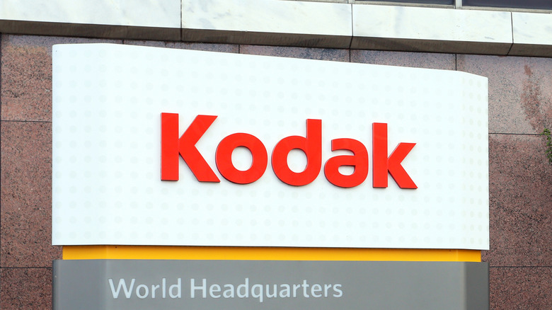 The sign for the Kodak world headquarters.