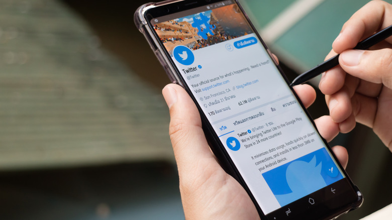 Twitter on Samsung galaxy