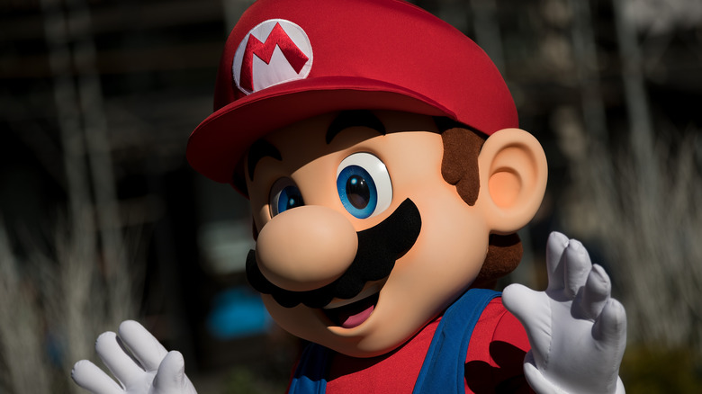 Mario costume at an event