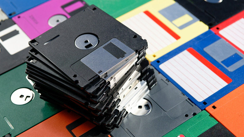 stack of floppy disks