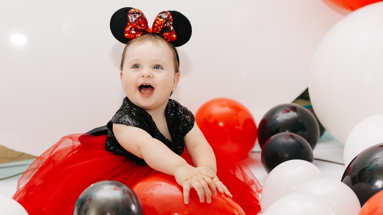 Child dressed as Minnie Mouse