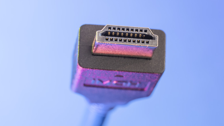 close up of HDMI cable