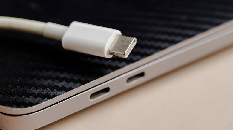 Laptop with USB-C charger