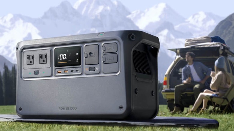 DJI power station on grass