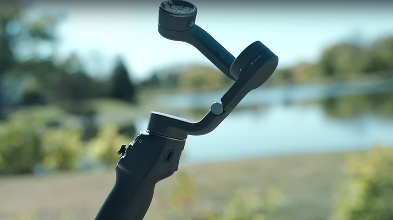 Close-up of the DJI Osmo Mobile 6 gimbal