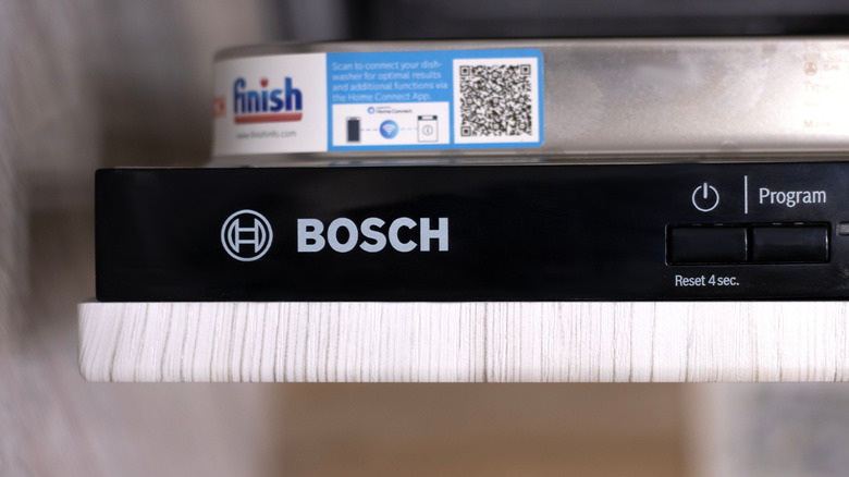 Bosch dishwasher logo close-up