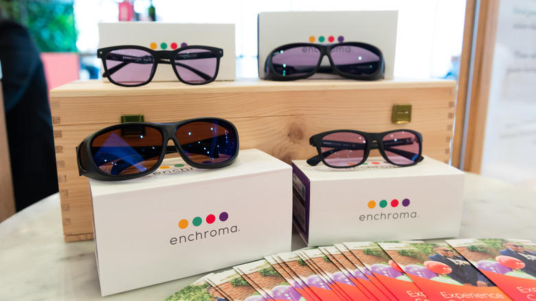 EnChroma glasses are on display