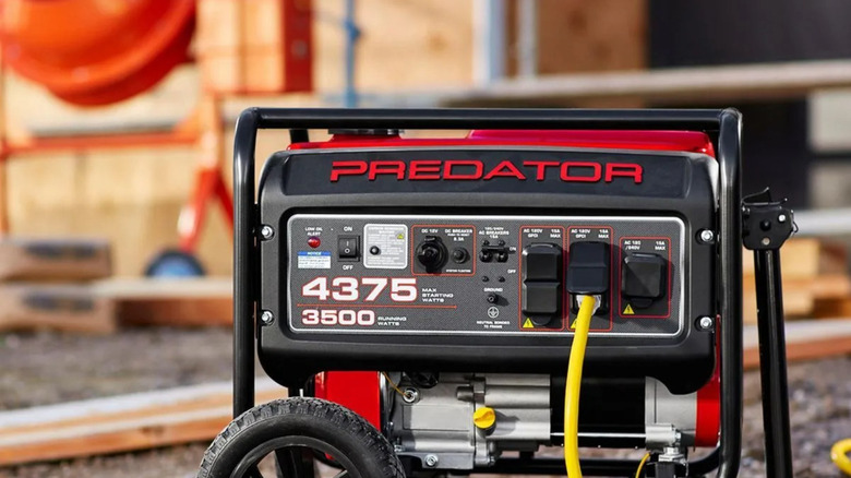 Predator Harbor Freight generator in a construction site