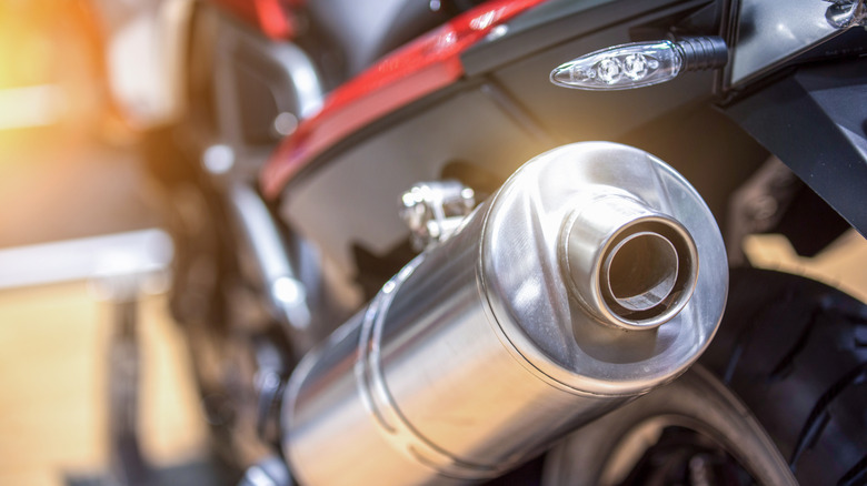 Exhaust pipe of a motorcycle