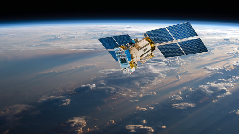 Satellite orbiting the Earth
