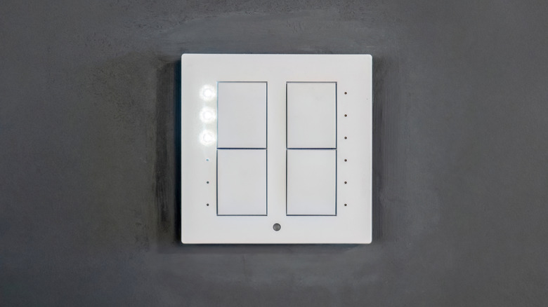 Smart switch with small LED indicators on the side