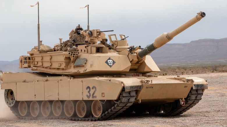 An M1A2 Main Battle Tank operating at Fort Bliss in 2019