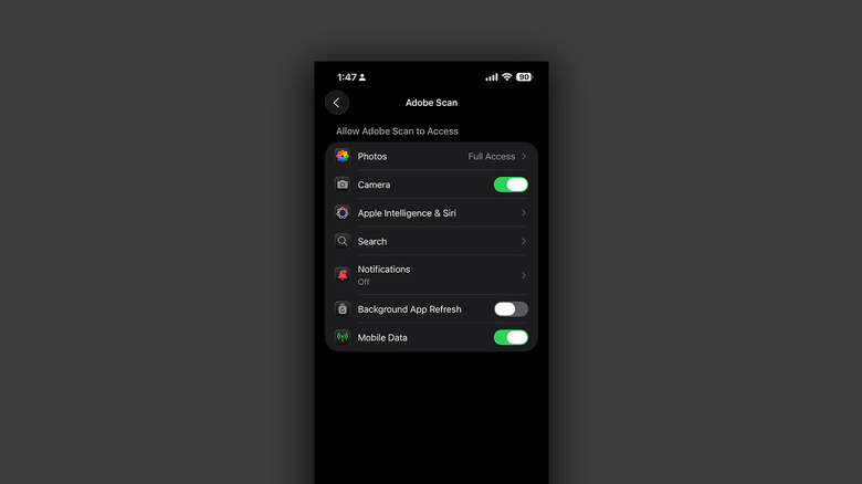 Disabling background usage of an app on iOS