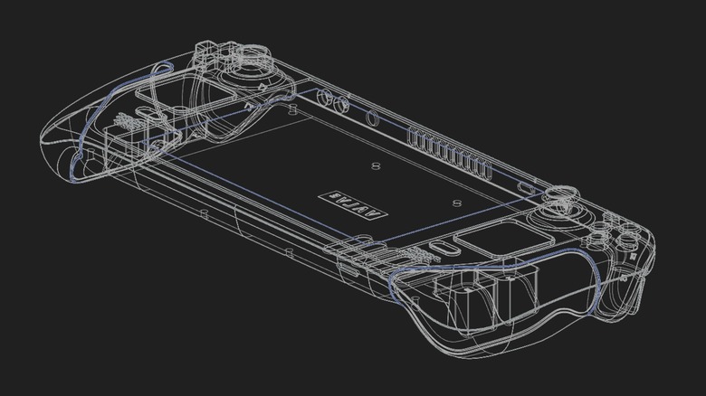 A CAD image of the Steam Deck