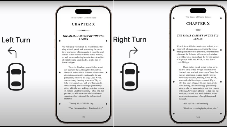 Example of Vehicle Motion Cues on iPhone