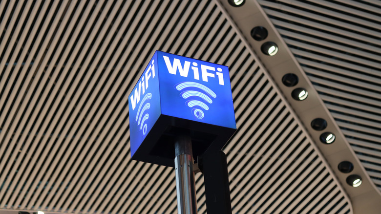 wifi sign public place