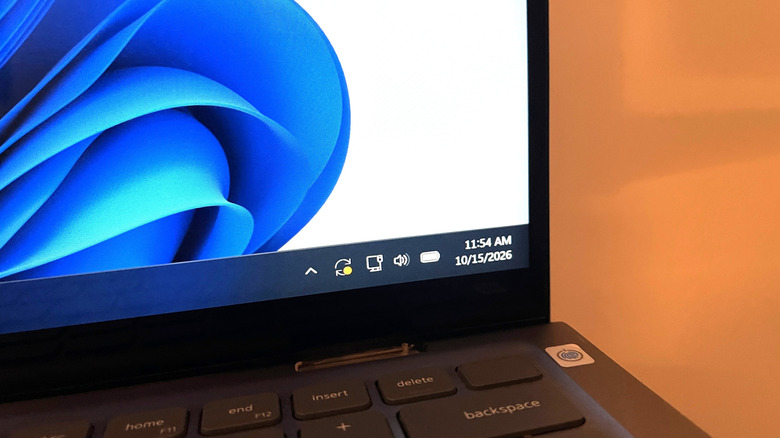 Ethernet option in the system tray on Windows 11