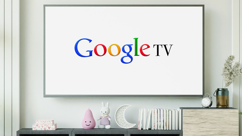 Old Google logo on a smart TV