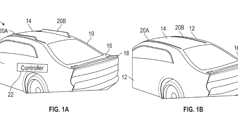 Patent shows inflatable roof rails for dodge charger
