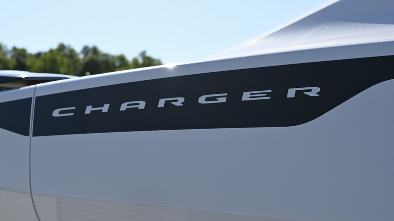 Dodge Charger decal on rear fender