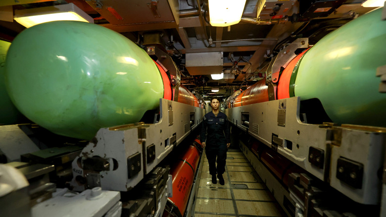 Mk. 48 torpedoes on a submarine