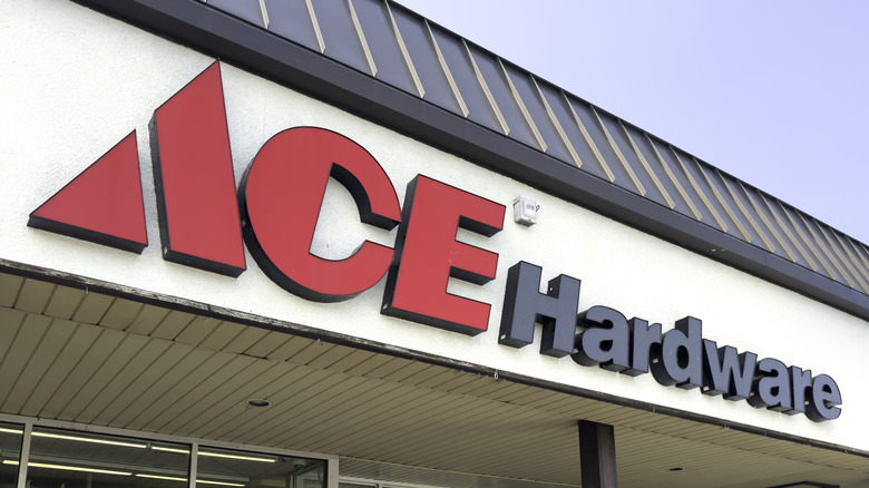 Exterior sign of an Ace Hardware store