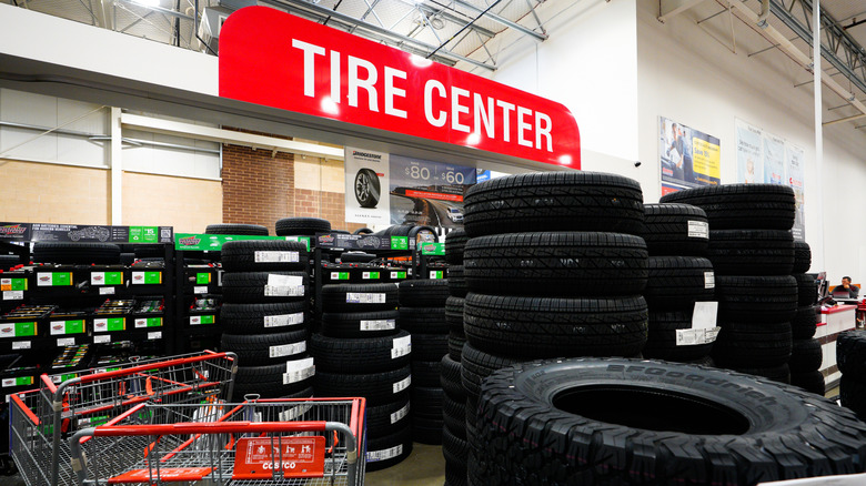 Picture showing the tire center at Costco