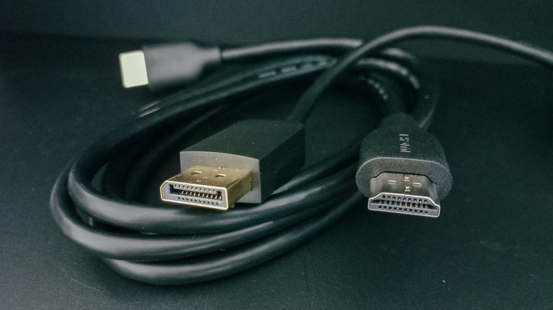 DisplayPort and HDMI cables compared side by side