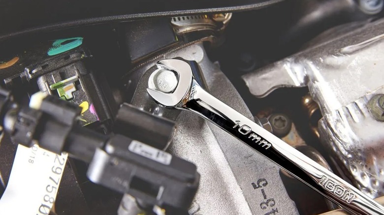 A 10mm Icon wrench from Harbor Freight.