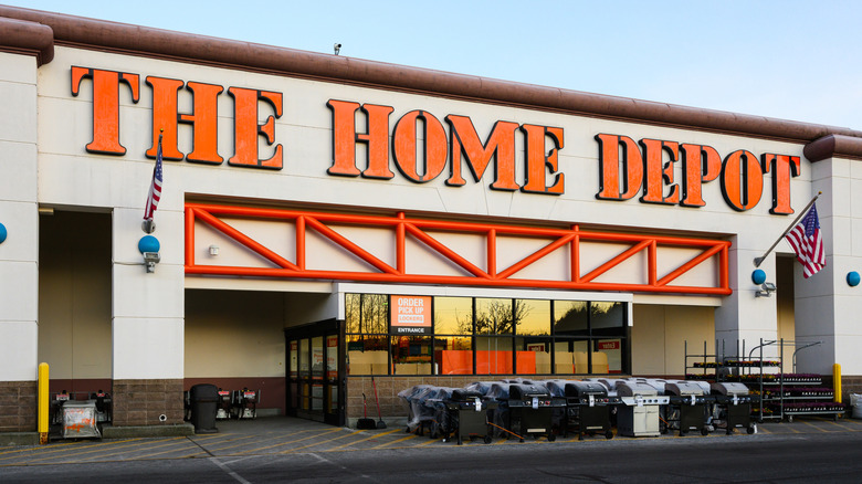 Exterior of a Home Depot store