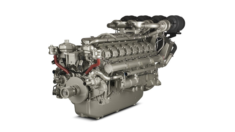 The Perkins 4000 series diesel engine.