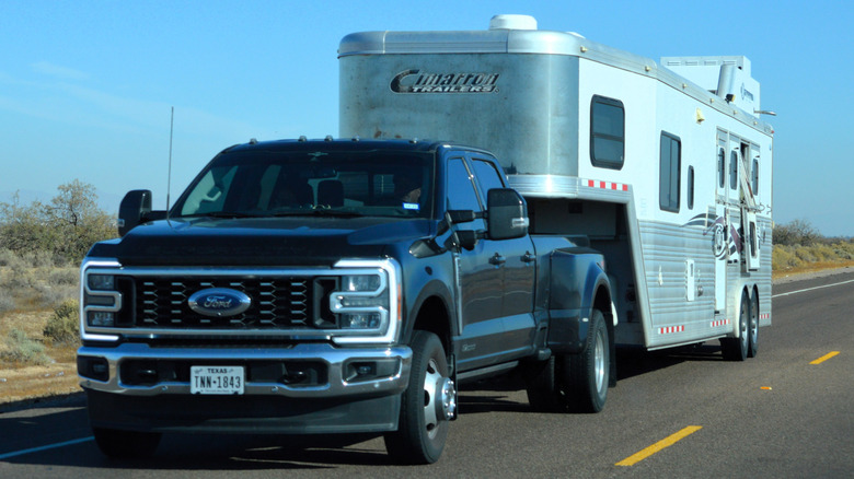 Ford Super Duty towing a trailer