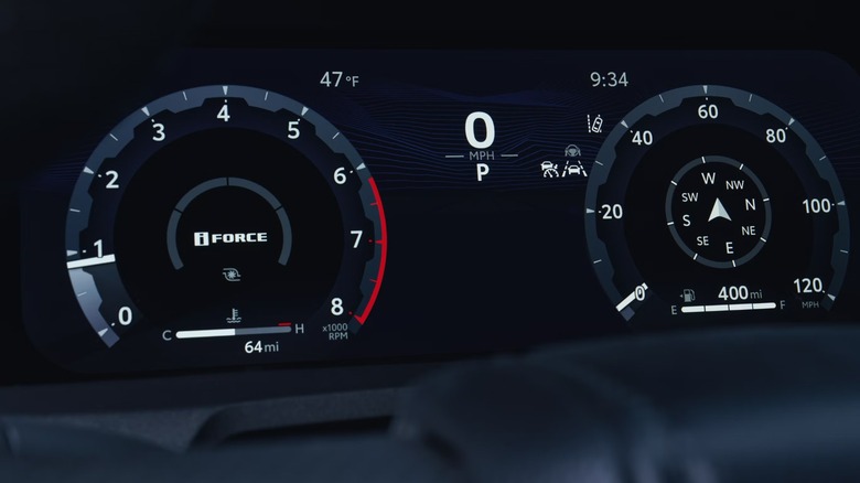 The dashboard guage of the 2025 Toyota 4Runner