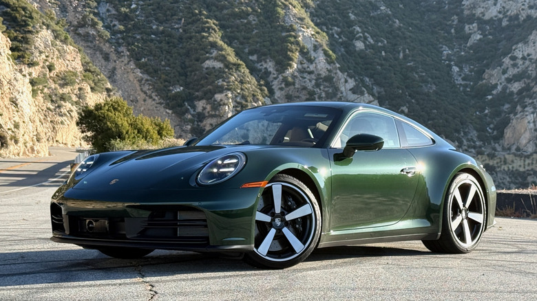 2026 Porsche 911 4S parked in the mountains