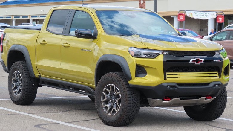 Chevrolet Colorado ZR2 parked in a parking lot with other cars in the background