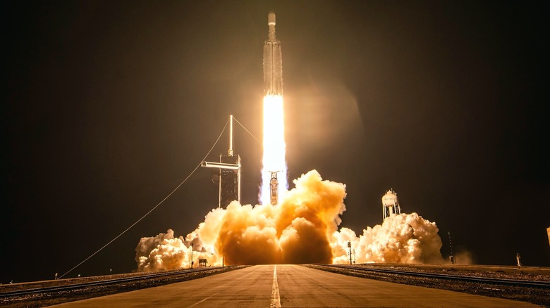 A USSF Falcon Heavy launch from Kennedy Space Center