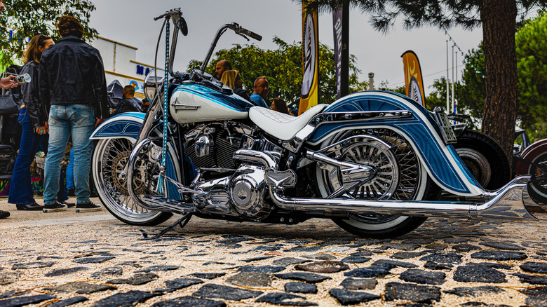 Modded Harley-Davidson motorcycle