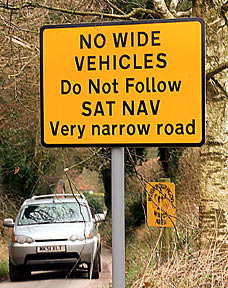 Wide Vehicles GPS warning