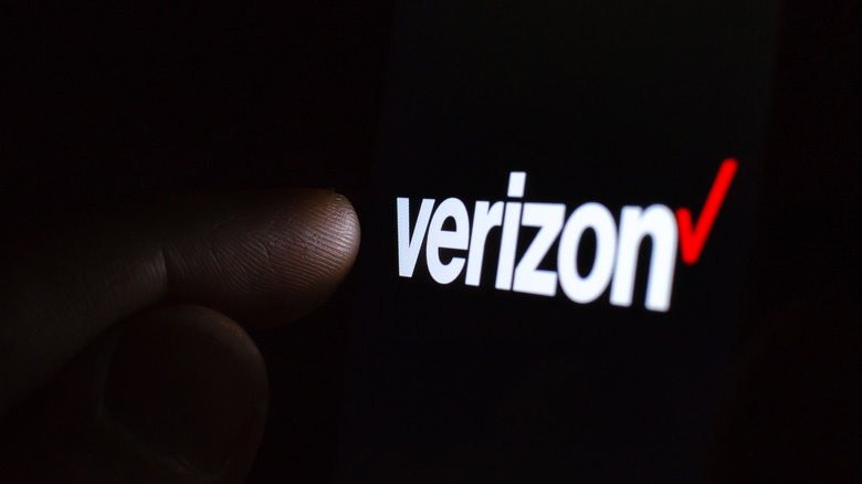 Verizon logo on smartphone