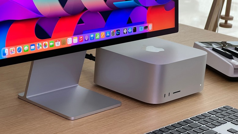 Apple Mac Studio placed on a table.