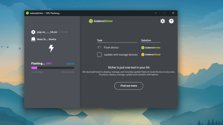 Flashing OS to SD card using Etcher on Windows