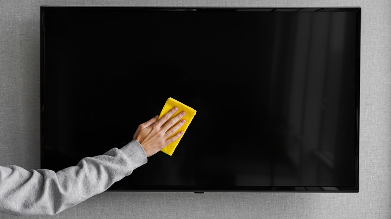 wipe plasma tv