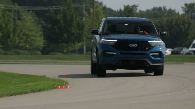 Person testing Endeavor Plus tires